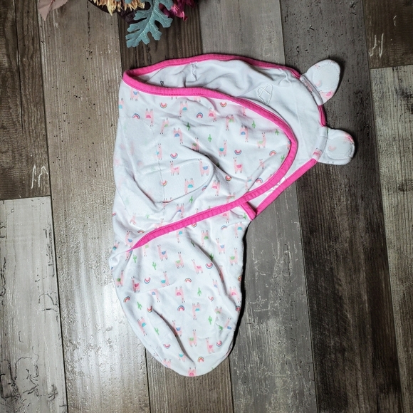 SwaddleMe Size SM/MED 7-14 lbs Llama Rainbow Sleep Sack 100% Cotton EUC - Picture 7 of 12